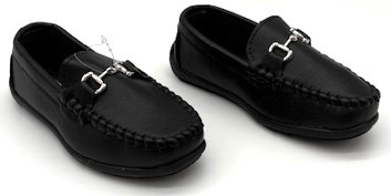 Josmo Boys Loafer Shoes - Black 598