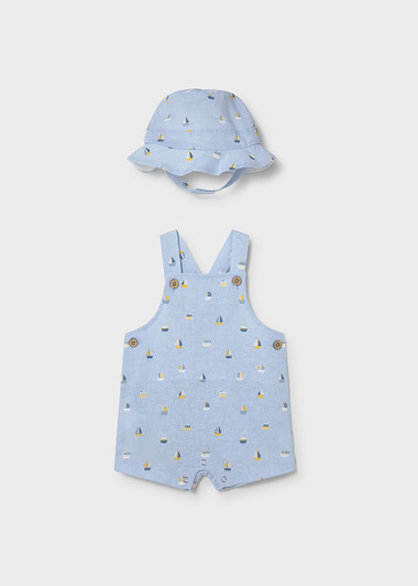 Mayoral - Overalls w/Hat Blue - 1611