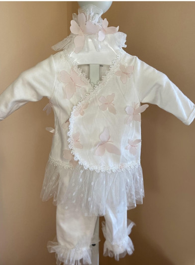 Bebe Gabrielle - Long Sleeve 2pc Set Lace Off-White SW-3660-1