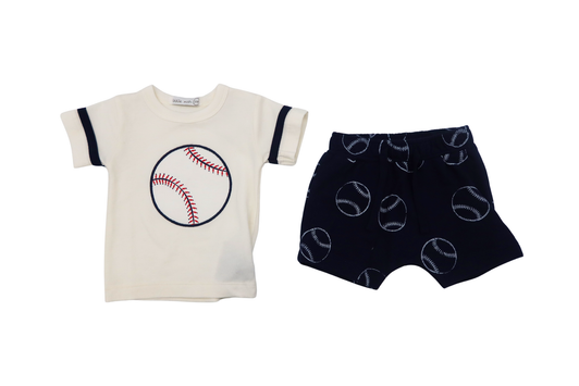 Little Mish - Baseball Tee & Shorts 3781 - Sand