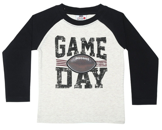 Mish E26509-OATMEAL Game Day Long Sleeve Shirt