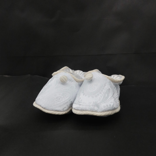 Piccolo Bacio - Handmade matching Shoes - Blue Paisley - Shantung Style BS-3