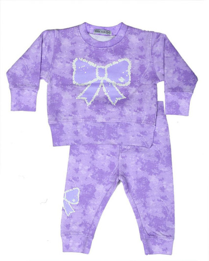 Little Mish Tie Dye Element 2 Piece Toddler Set - Lilac SW-4807