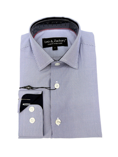 Small World - Leo & Zachary Chappy Grey Checks L/S Shirt 5892