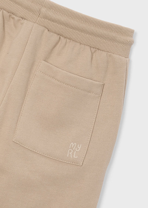 Mayoral Boy Basic Cuffed Fleece Trousers - Hazelnut (725-62)