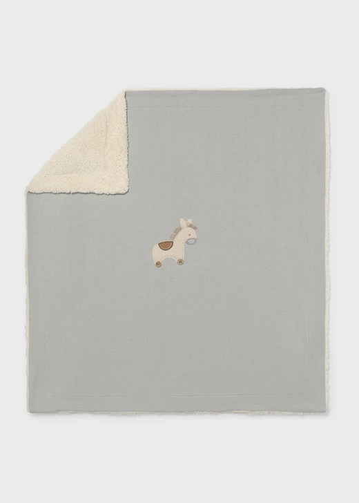 Mayoral Blanket with Fur Lining - Fog (9144-79)