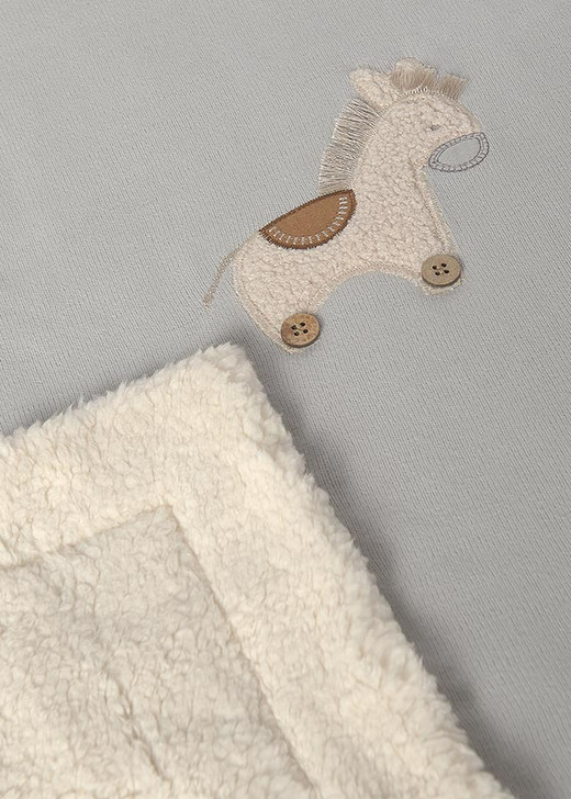 Mayoral Blanket with Fur Lining - Fog (9144-79)