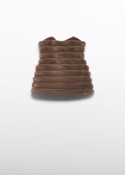 Abel & Lula Girl Fur Vest - Truffle (5870-6)