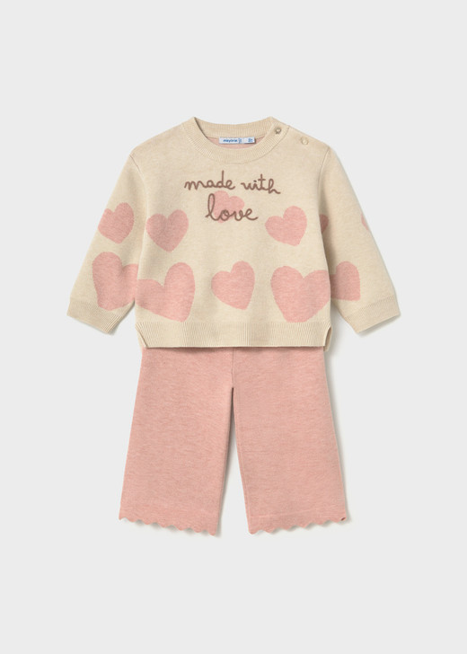 Mayoral Girl Knit Pants Set - Pastel Mix (2556-42)