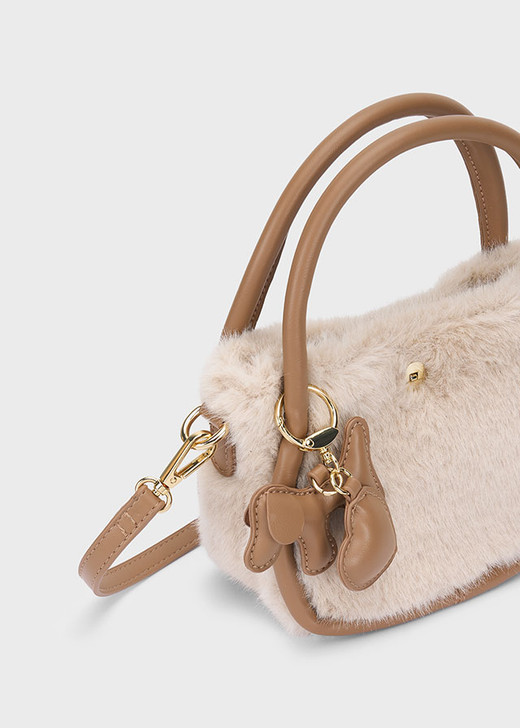 Mayoral Faux-fur Bag with Charms - Light Khaki (10320-16)