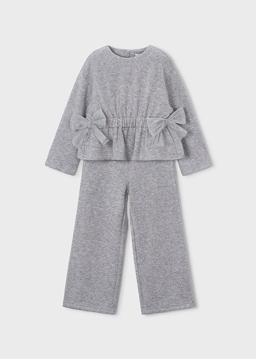Mayoral Girl Knit Pants Set - Mix Gray (4530-94)