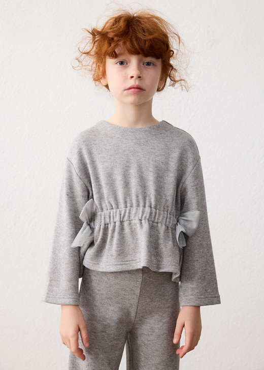 Mayoral Girl Knit Pants Set - Mix Gray (4530-94)