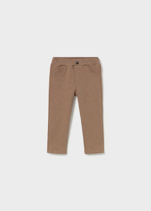 Mayoral Girl Fleece Basic Trousers - Heather Walnut (560-69)