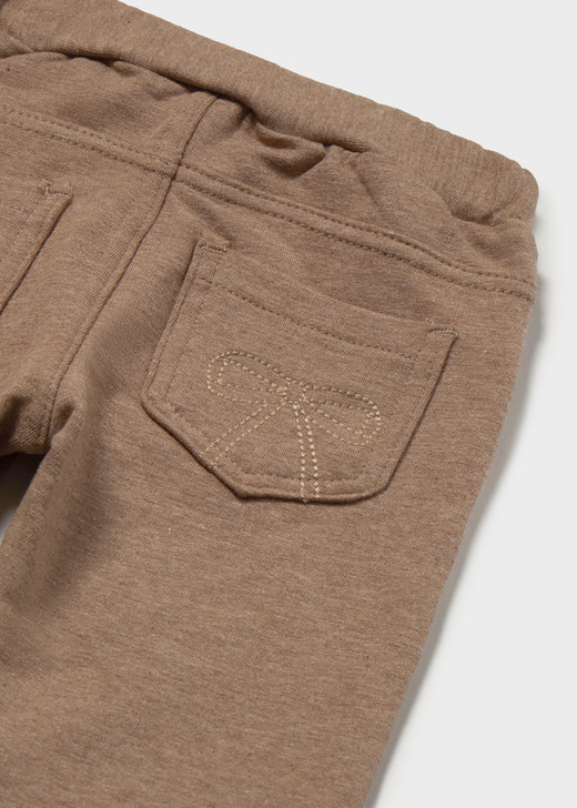 Mayoral Girl Fleece Basic Trousers - Heather Walnut (560-69)