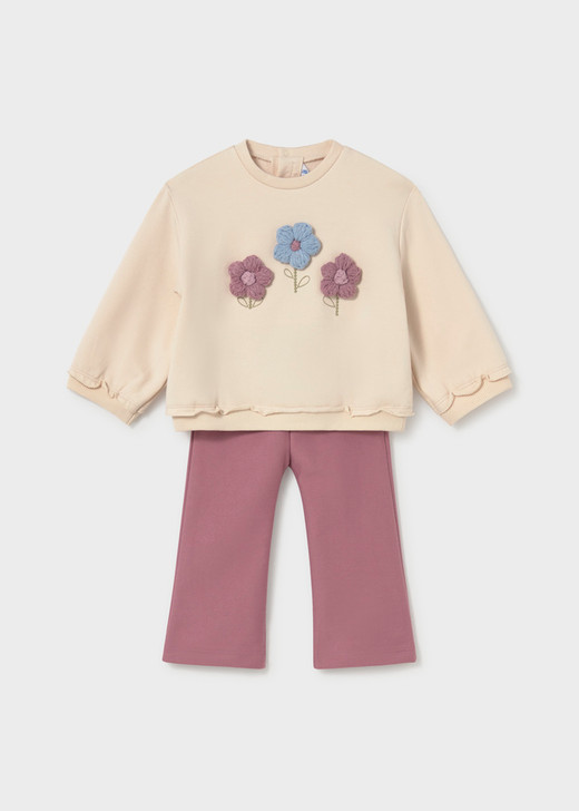 Mayoral Girl Pullover and Leggings Set - Violet (2706-47)