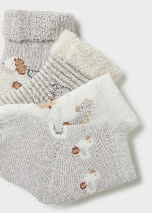 Mayoral Infant 4pc Set Socks - Fog (9107-79)