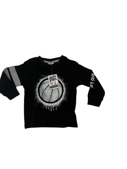 Mish Long Sleeve Thermal Tee Black Basketball 26325