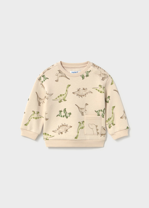 Mayoral Infant Boy Patterned Pullover - Light Taupe (2416-95)