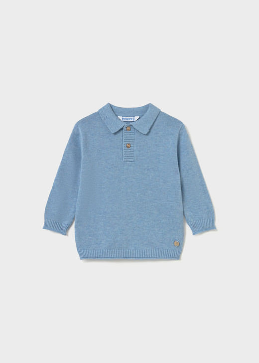 Mayoral Infant Boy Polo Sweater - Vivid Rain (2376-65)