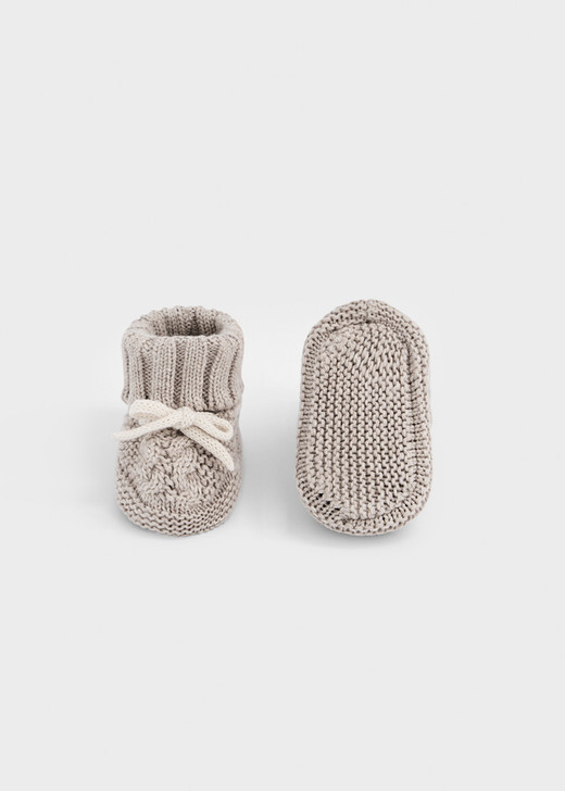 Mayoral Infant Knit Booties - Heather Mocha (9167-30)