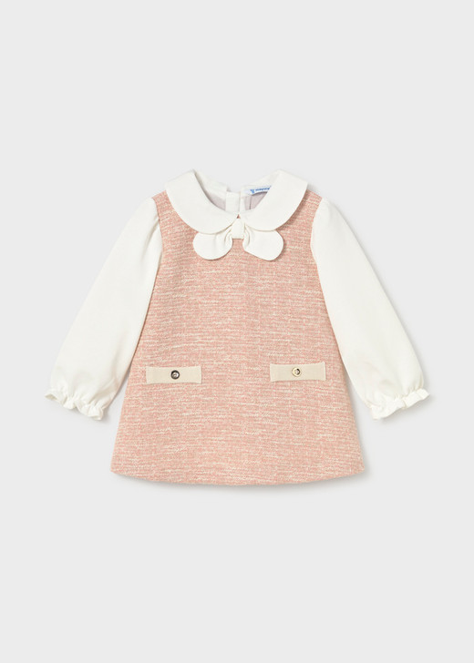 Mayoral Infant Girl Tweed-knit Combined Dress - Petisui (2948-29)