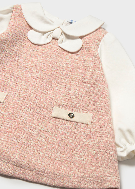 Mayoral Infant Girl Tweed-knit Combined Dress - Petisui (2948-29)