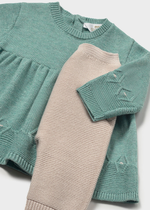 Mayoral Infant Girl Knit Leggings Set - Mineral (2701-54)