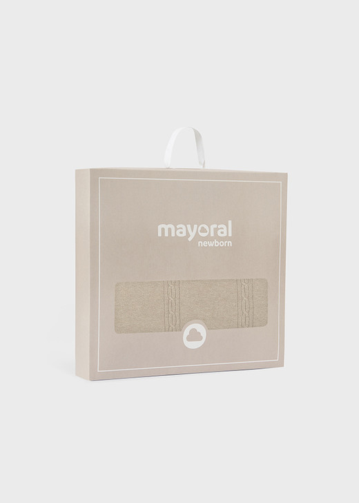 Mayoral Knit Baby Blanket - Heather Mocha (9131-38)
