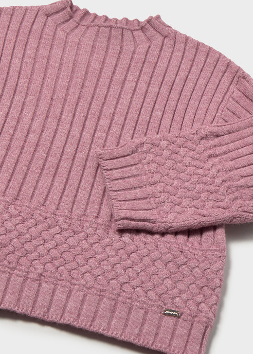Mayoral Infant Girl Textured Jumper - Violet Mix (2382-90)