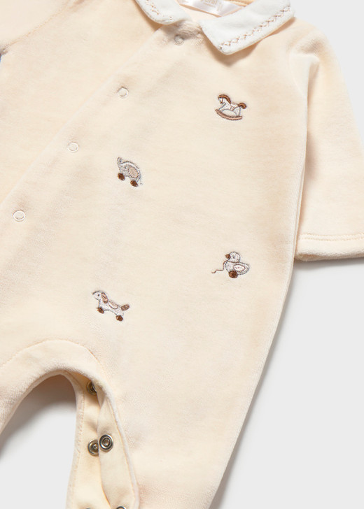 Mayoral Boy Velour Onesie - Pottery (2764-035)