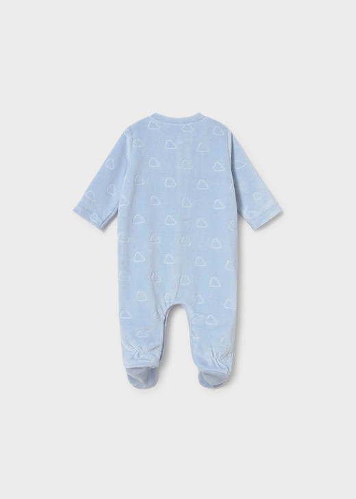 Mayoral Boy Velour Onesie - Sky (2765-078)
