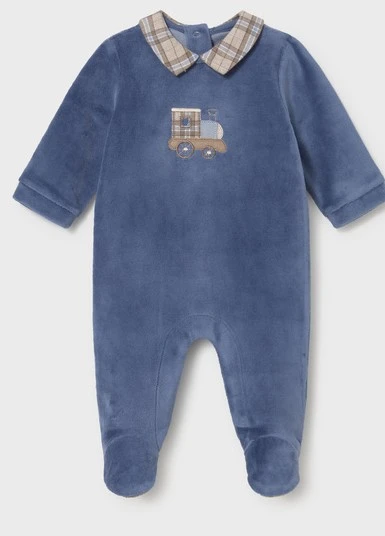 Mayoral Boy Velour Onesie - blueberry (2766-082)