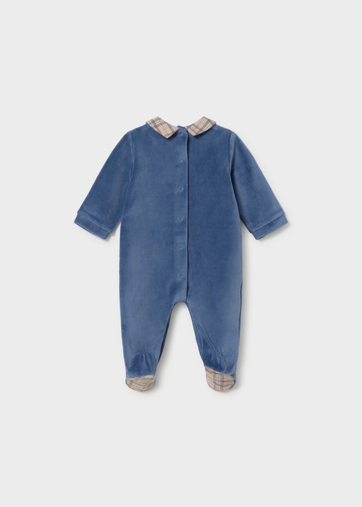 Mayoral Boy Velour Onesie - blueberry (2766-082)