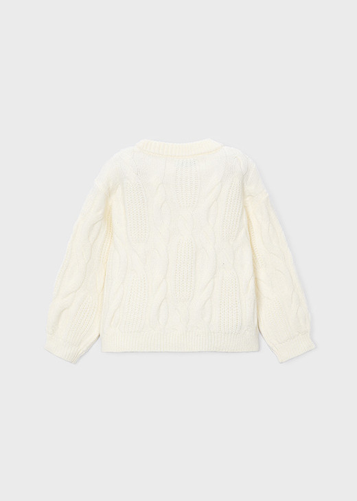 Mayoral Girl 3D Flower Sweater - Soy (4319-067)