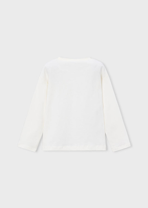 Mayoral Girl Long Sleeve T-shirt - Natural (4031-095)