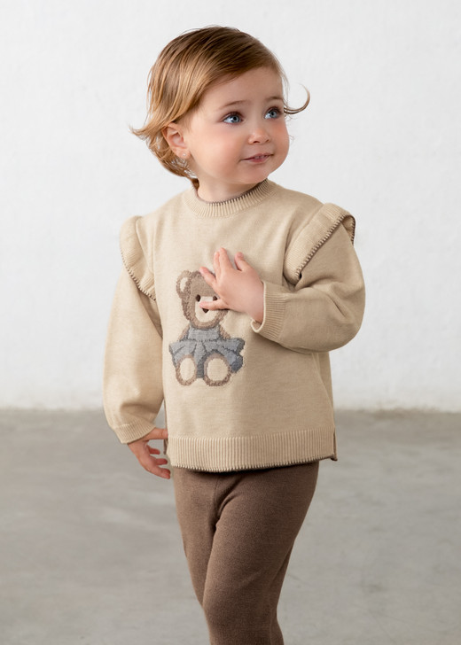 Mayoral Girl Knit Pants Set - brown vi (2557-032)