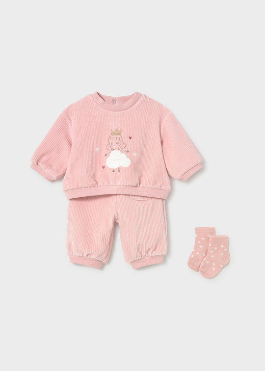 Mayoral Girl Tracksuit with Socks - Baby Rose (2654-056)