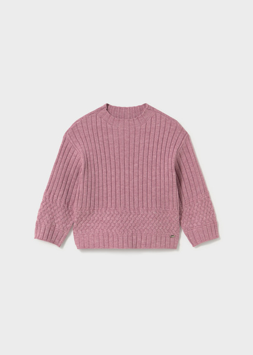 Mayoral Girl Textured Jumper - violet mix (2382-090)