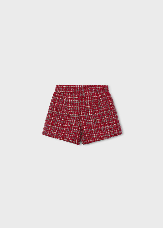 Mayoral Girl Tweed Shorts - Red (4230-038)