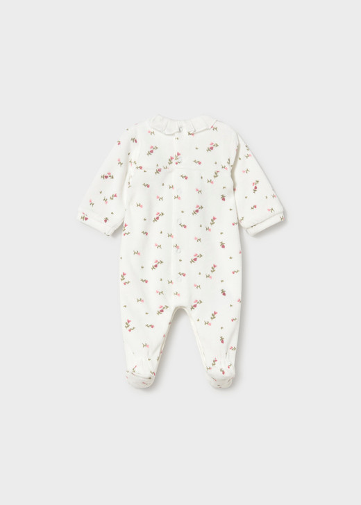 Mayoral Girl Velour Collar Romper Set - Bayleaf (2752-077)