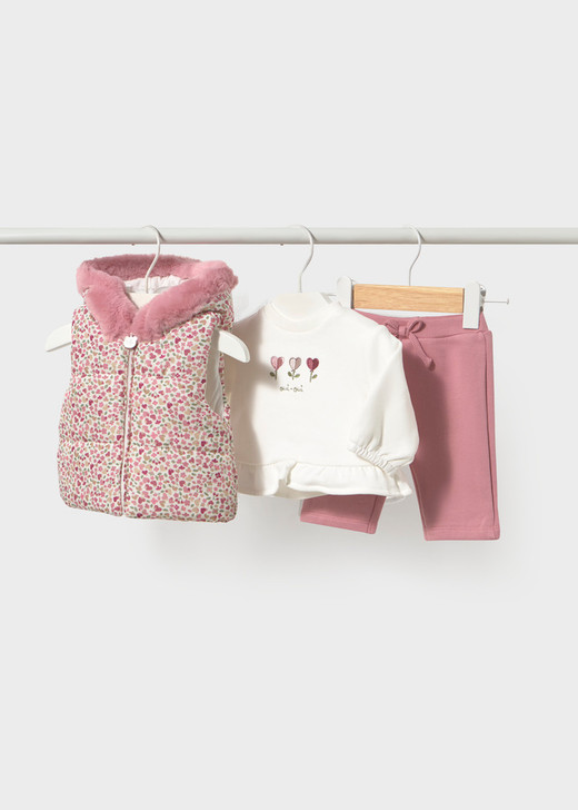 Mayoral Infant Girl Vest Tracksuit - Cipria (2686-25)