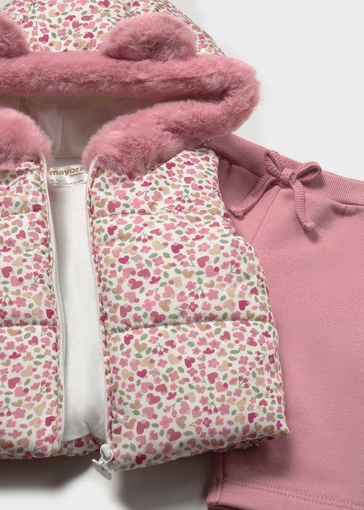 Mayoral Infant Girl Vest Tracksuit - Cipria (2686-25)