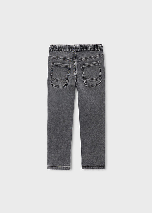 Mayoral Boy Dark Wash Soft Denim Jogger Pants - Medium Gra (4503-32)