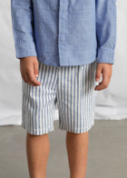 Mayoral - 2pc Linen Suiting Bermuda Set Indigo 3216