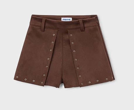 Mayoral Girl Faux-Suede Shorts - Chestnut (4228-39)