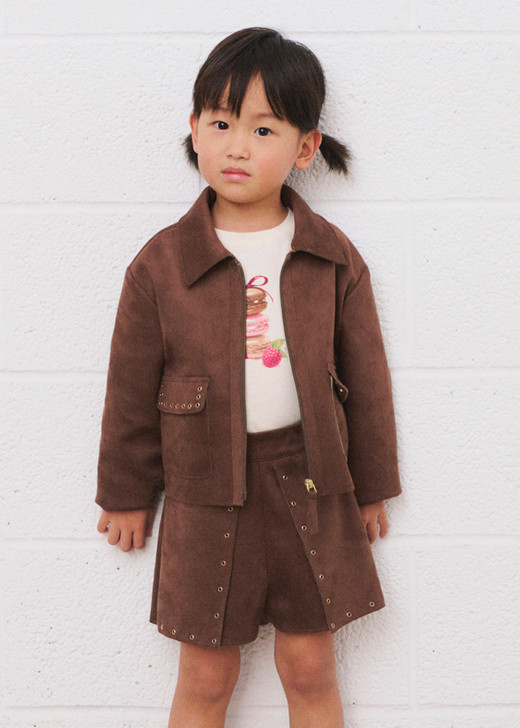 Mayoral Girl Faux-Suede Shorts - Chestnut (4228-39)