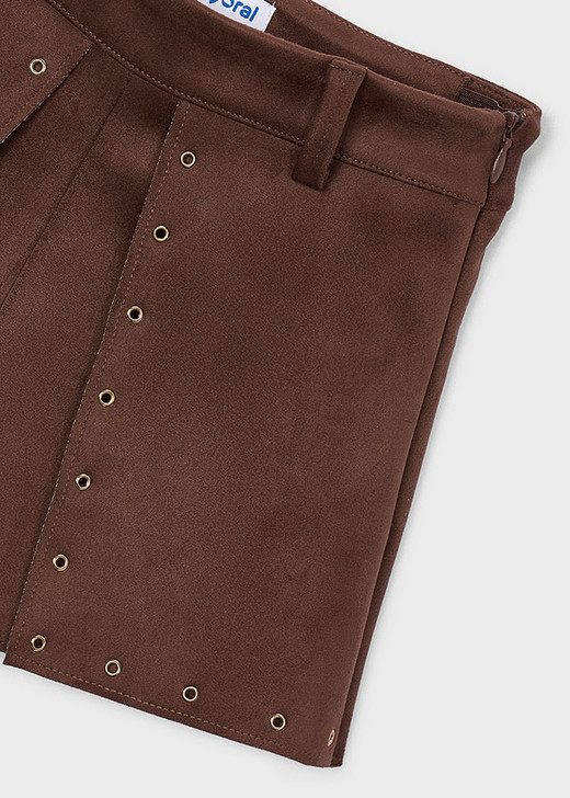 Mayoral Girl Faux-Suede Shorts - Chestnut (4228-39)
