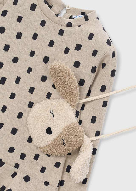 Mayoral Girl Jacquard Knit Dress with Bag - Quinoa Vig (4912-10)