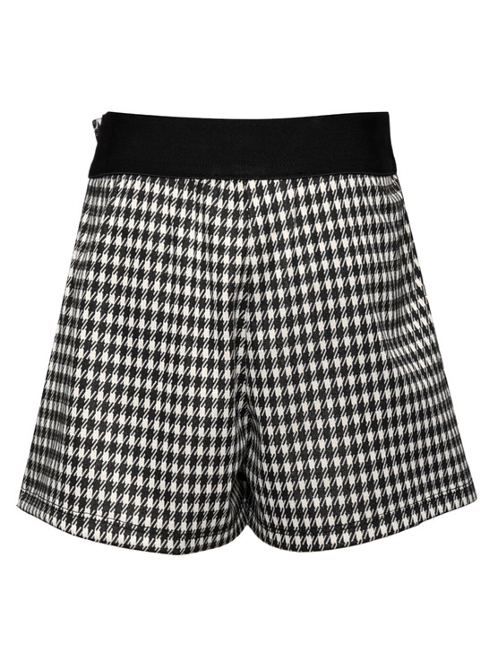 Baby Sara Infant Houndstooth Knit Pleat Skort - Black Multi SW-27401