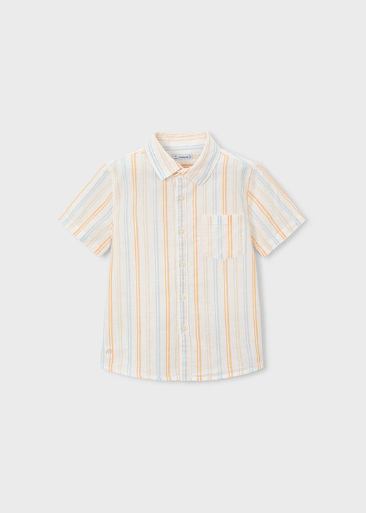 Mayoral - Linen S/s Shirt Peach 3112